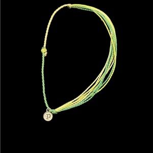 Pura Vida Green and Yellow Braided Necklace